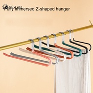 Non-Slip Metal Shirt Trouser Hook Hanger Coat Hanger Clothes Rack Open Ended Pant Easy Slide Wardrobe Organizer 5pcs