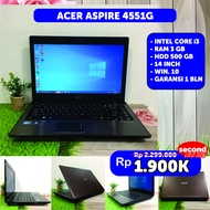 [COD] Laptop Acer Aspire 4551G Intel Core i3 Ram 3GB/500 GB 14 Inch Bekas Murah Garansi 1 Bulan