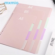 MXMIO Binder Index Page 4Pcs/set Diary B5 A5 A4 Stationery Scrapbook School Notebook Separator Page