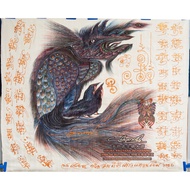 Kruba Krissana~~~ 100% Handmake Jumbo Pakyant 超大人缘圣鸟符咒