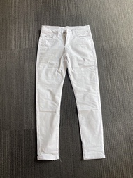 純白窄腳牛仔褲 29吋腰