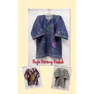 Baju Kedah Opah Corak Bunga Batik cotton - poly Woman Top Floral Blouse [ size S M L XL 2XL 3XL ] plus size