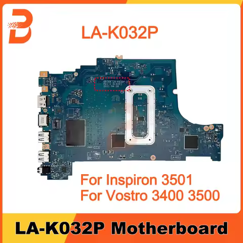 LA-K032P Notebook Logic Board For Dell Vostro 3400 3500 Inspiron 3501 Motherboard CPU i3 i5 i7