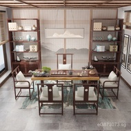 Table and Chair Office New Chinese Style Reception Tea Making Solid Wood Negotiation Living Room Com