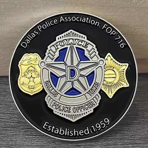 Dallas Police Association FOP 716 Challenge Coin Dallas Police Department Since 1881 Collector Comme