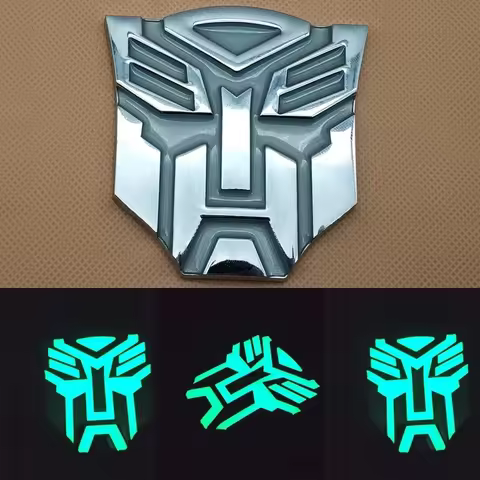 3D Metal SilverTransformers Autobots Car Emblem Racing SUV Coupe Badge for Car Truck Suv Motorcycle 
