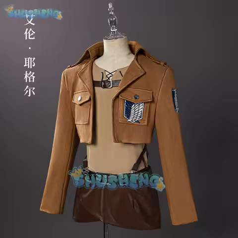 Attack on Titan‌ Eren Mikasa Levi Armin Hange Historia Reiss Cosplay Costume Scout Regiment‌ Uniform