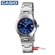 Casio Standard นาฬิกาข้อมือผู้หญิง สายสแตนเลส รุ่น LTP-1241D-2A2DF (หน้าปัดน้ำเงิน)