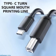 zebeaacc USB C to Square Port Printing Data Cord Wire 24 28AWG Male to Male Connector