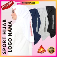 🔥TUDUNG SUKAN : LOGO NAMA  - CUSTOM NAMA 💞 KAIN MICROFIBER DRY FIT 👍🏻 TUDUNG RENANG | SWIMMING CPT K