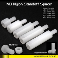 Plastic Nylon Spacer PCB Holder Support 5mm 1cm 1.5cm 2cm 3cm [PREMIUM]