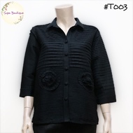 เสื้อคอปกเชิ้ต ตีเกล็ด คอตตอน ทรงตรง เกรดพรีเมียม ผลิตเอง งานไทย แฮนด์เมด ตรงปก พร้อมส่ง - สุภาบูติค
