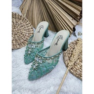 Rafaizoutfit Beautiful wedding Shoes sage Color 7cm Heel