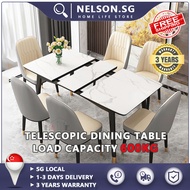 NELSON Sintered Stone Dining Table Set Extendable Dining Table Long Table Marble Table Foldable Dining Table