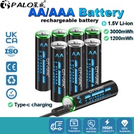 1.5v AA/AAA Battery Rechargeable Type-c Charging Battery USB Interface Lithium Battery
