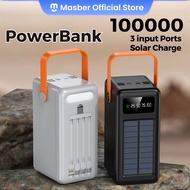 PD40W Solar Powerbank 100000mAh PowerBank 3.0USB Fast Charger LED Light