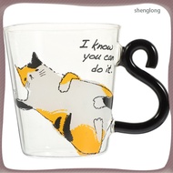 Espresso Cup Cat Glass Coffee Hot Chocolate Mug Cute Milk Tea Cups