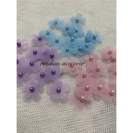 3d organza flower applique