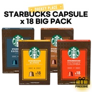 Starbucks Coffee Capsules Nespresso Compatible 5.7g 18ea Bigpack Espresso Blonde Colombia Houseblend