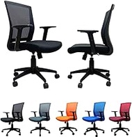 OFFICEHUB Executive Office Chair BRANDT Mid Back Chair MidBack Chair Gaming Chair Mesh Chair Home study Ergonomic Chair Study Chair Study Table Many Colours 1 Year Warranty - Red