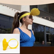 Funny Palm Hair Hoop Sunscreen Hat Summer Outdoor UV Protection Funny Hair Hoop Hat Creative Palm Su