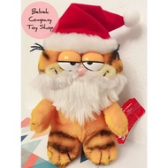 美國二手🇺🇸 10吋 1981年 Garfield 聖誕老人 聖誕節 加菲貓 古董玩具 玩偶 娃娃 絕版玩具