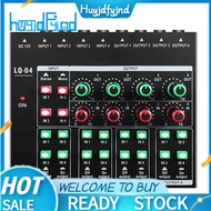 -LQ04 4-Channel Mixer 4-Channel Headphone Amplifier Sound Card Mixer Recording Interface with Dj Mix