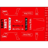 [WHITE TONER] Universal Decal 1:64 SILVIA S15 LBWK RED EDITION