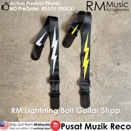 RM Guitar Strap Lightning Bolt Style Strap Gitar Akustik Elektrik Bass Gitar