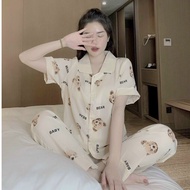 H1 long shirt and shorts pajamas set