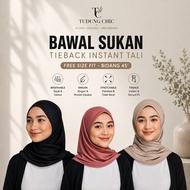 ✨Tieback Tudung Bawal Sukan Tieback Tudung Sports Muslimah | Kain Stretch & Selesa Bidang 45-50 Sela