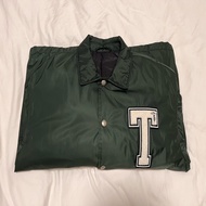 『寬寬二手』 TRUSSARDI 教練外套 防風外套 鋪棉 風衣 綠色