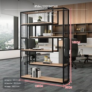 ตู้โชว์เหล็กแบบหลายชั้น กั้นห้องดีไซน์โมเดิร์น เรียบง่าย พร้อมชั้นวางของ สำหรับใช้งานในออฟฟิศ ร้านกา