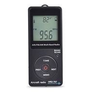 HRD-767 FM/AM/AIR Multi Band วิทยุเครื่องบิน Band เครื่องรับวิทยุ Blacklit จอแสดงผล LCD ปุ่มล็อคหูฟั
