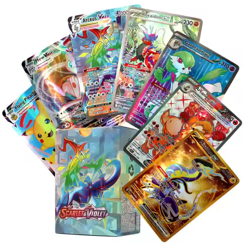 New Holographic Pokemon Cards Scarlet Violet 80Vmax 20EX English Letter Pokemon trading card Kids Gi
