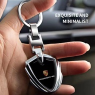 Car Styling 3D Metal Key Rings Car Logo Fashion Keychain For Porsche Boxster Cayenne Panamera Macan 