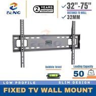 ZENO F65 TV Wall Mount Fixed for Most 32"-75" Flat/Curved TVs with Max VESA 600X400mm up to 99Lbs Fi