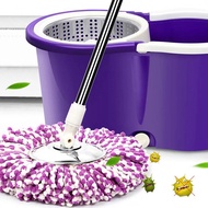 S-T🔰8Word Bucket Double Drive Rotating Mop Hand Pressure Type Self-Drying Water Mop round Head Water Sucking Mop Househo