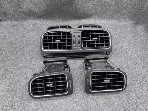 New Matt Black Dash AC Air Outlet Chrome Vent For VW Polo Cross Vento Sedan 6R 2014 2015 2016 2017 6