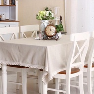 Vintage Lace Tablecloths Covered With Microwave Oven, Washing Machine, Microwave Oven Covering Table