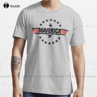 Maverick - Distressed (Aged) Top Gun F14 Tomcat 80S Movies T-Shirt Custom Aldult Teen Unisex Digital