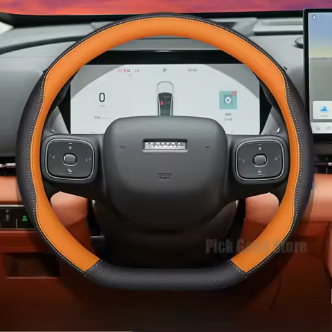 Leather Car Steering Wheel Cover For Haval Jolion H9 H6 H3 V7 M6 F7 Dargo H7 H2 H5 Non-slip Breathab
