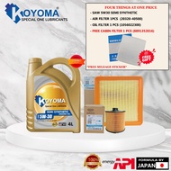 PROTON X50 OIL FILTER + AIR FILTER + KOYOMA 5W30 SEMI SYNTHETIC ENGINE OIL