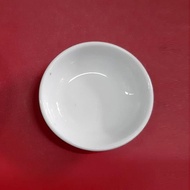 Piring sambal keramik 3 inch/7,5 cm. (1 lusin/12 piring).