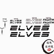 Suitable for Elf ELVES Bicycle Stickers Road Bike Frame Waterproof Reflective Bike Stickers Bicycle 