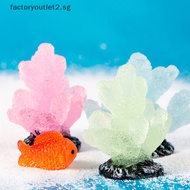 factoryoutlet2.sg Luminous Simulated Coral Resin Miniature Figurines Luminous Microlandscape Decoration Fairy Garden Home Decor Hot