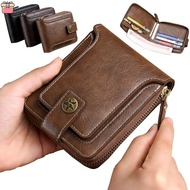 Men's Multifunctional PU Leather Zipper Wallet  TCH
