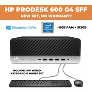 【NO WARRANTY】HP PRODESK 600 G4 SSF 8GB RAM / 512GB / Windows 10 Pro / Intel(R) Pentium(R) Gold CPU