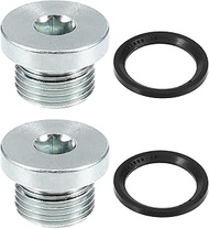 X AUTOHAUX 2 Pcs M18x1.5 Steel Engine Oil Drain Plug Screw for BMW 545i 550i 650i 750i 760i X5 X6 E6