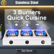 3 Burners Gas Stove Gas Range Triple Burner for Home with Staniless Body High Firepower 1 Year Warranty